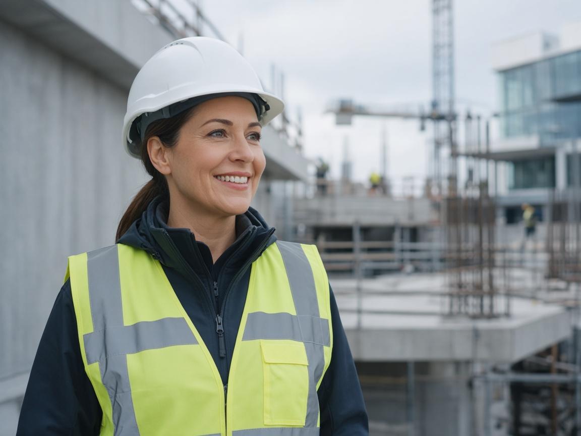 Female construction professional on a worksite