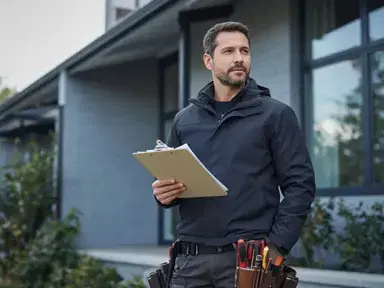 Female field service professional on site