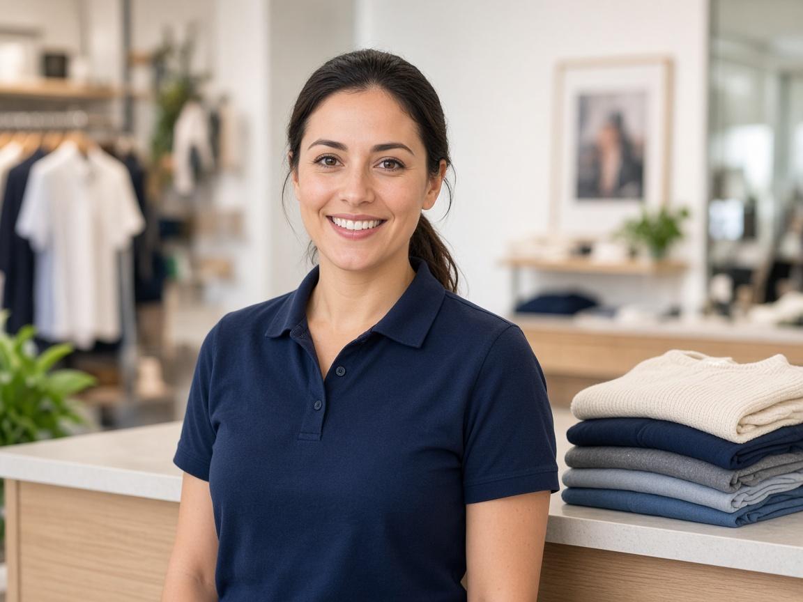 Friendly female retail employee in a store